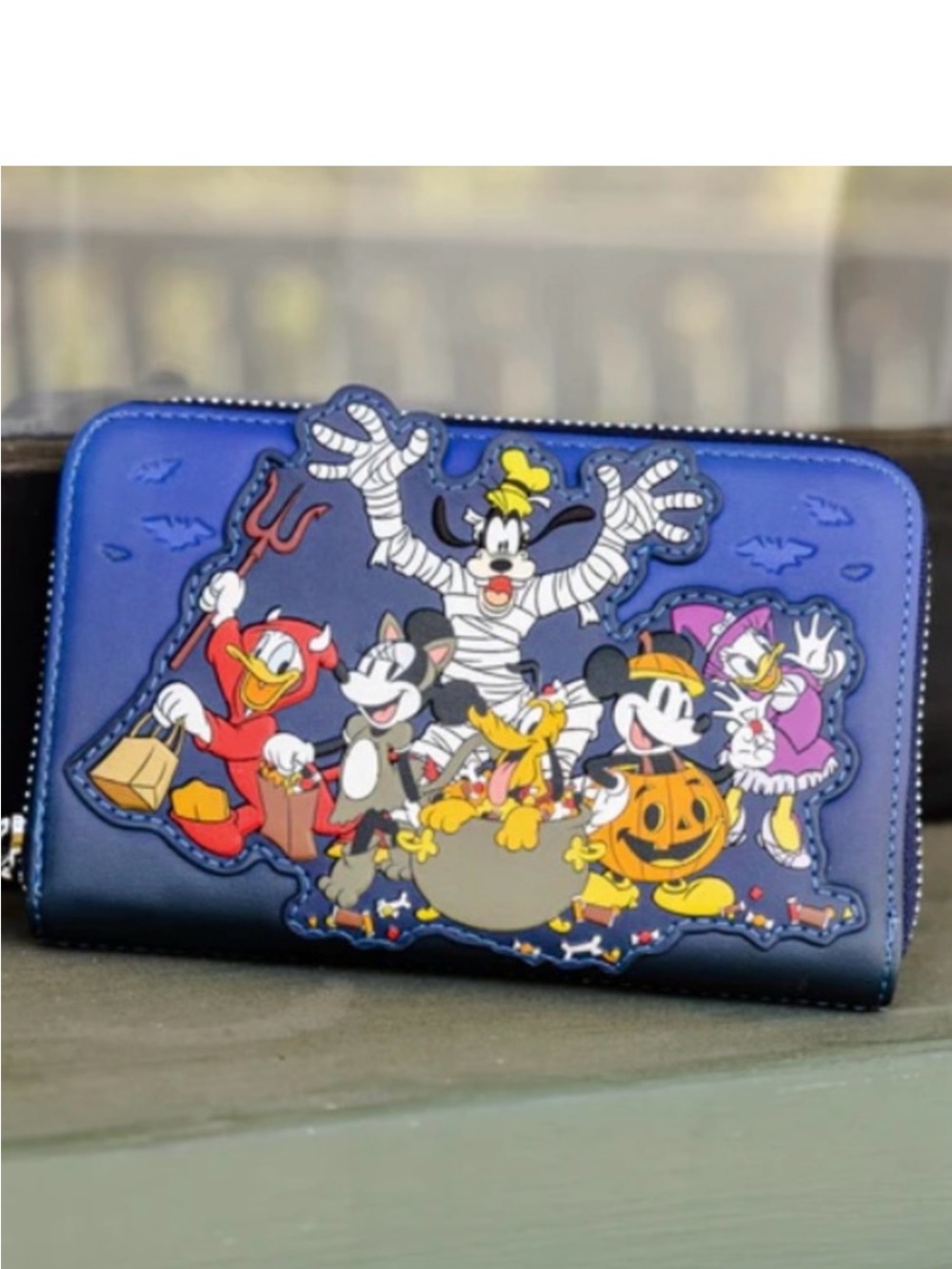 Loungefly Mickey and Friends Halloween Haunted House Zip Around Wallet